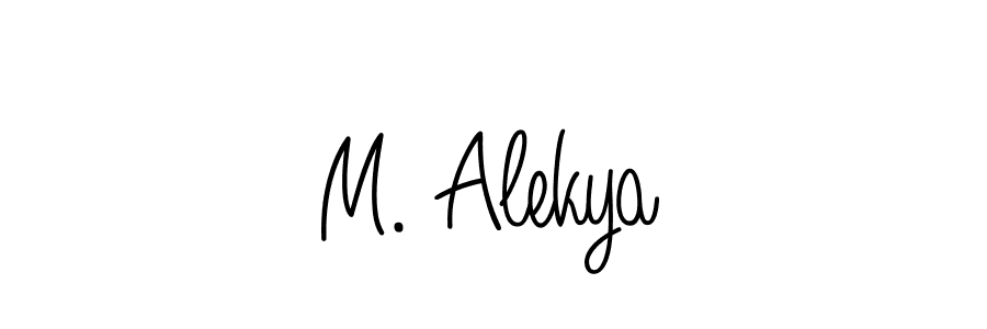 Also we have M. Alekya name is the best signature style. Create professional handwritten signature collection using Angelique-Rose-font-FFP autograph style. M. Alekya signature style 5 images and pictures png