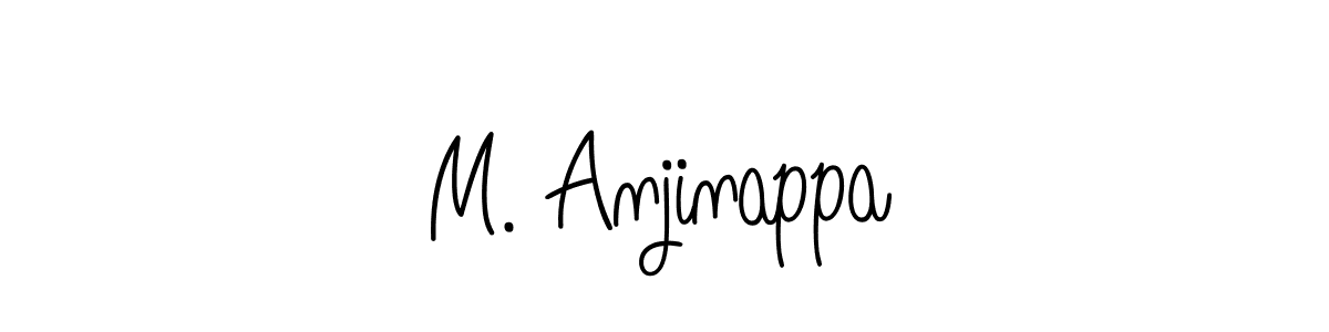 Make a beautiful signature design for name M. Anjinappa. With this signature (Angelique-Rose-font-FFP) style, you can create a handwritten signature for free. M. Anjinappa signature style 5 images and pictures png