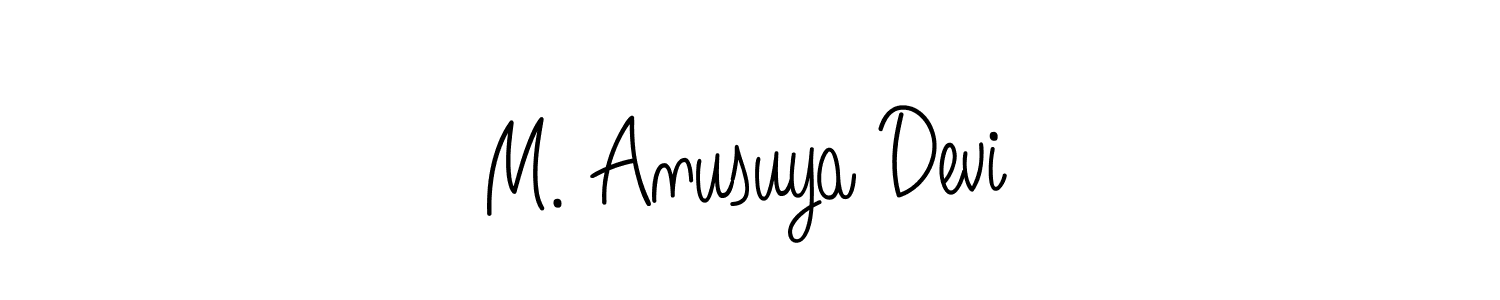 Also You can easily find your signature by using the search form. We will create M. Anusuya Devi name handwritten signature images for you free of cost using Angelique-Rose-font-FFP sign style. M. Anusuya Devi signature style 5 images and pictures png