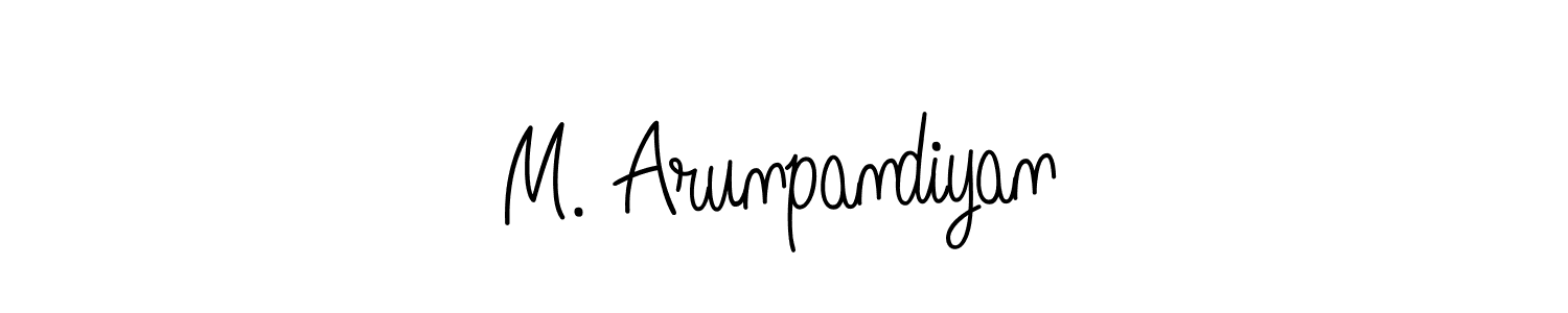 Create a beautiful signature design for name M. Arunpandiyan. With this signature (Angelique-Rose-font-FFP) fonts, you can make a handwritten signature for free. M. Arunpandiyan signature style 5 images and pictures png