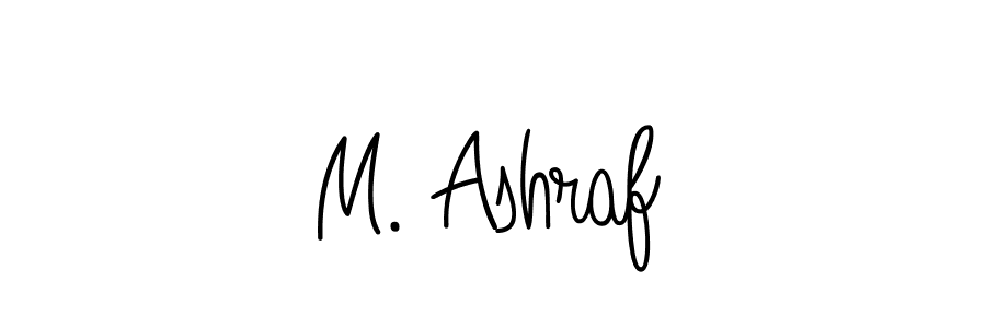 Design your own signature with our free online signature maker. With this signature software, you can create a handwritten (Angelique-Rose-font-FFP) signature for name M. Ashraf. M. Ashraf signature style 5 images and pictures png