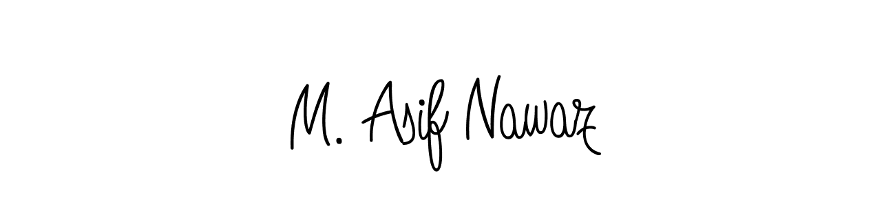 You should practise on your own different ways (Angelique-Rose-font-FFP) to write your name (M. Asif Nawaz) in signature. don't let someone else do it for you. M. Asif Nawaz signature style 5 images and pictures png