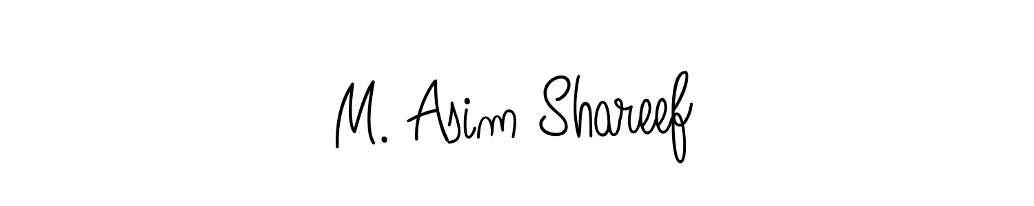 Make a beautiful signature design for name M. Asim Shareef. With this signature (Angelique-Rose-font-FFP) style, you can create a handwritten signature for free. M. Asim Shareef signature style 5 images and pictures png