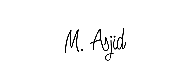 The best way (Angelique-Rose-font-FFP) to make a short signature is to pick only two or three words in your name. The name M. Asjid include a total of six letters. For converting this name. M. Asjid signature style 5 images and pictures png