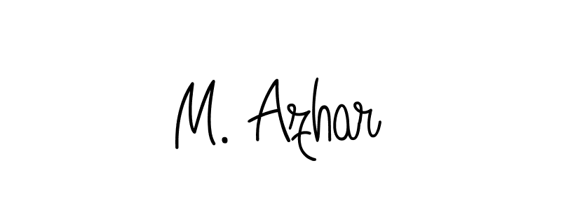 M. Azhar stylish signature style. Best Handwritten Sign (Angelique-Rose-font-FFP) for my name. Handwritten Signature Collection Ideas for my name M. Azhar. M. Azhar signature style 5 images and pictures png