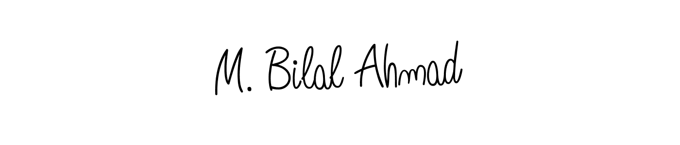 Use a signature maker to create a handwritten signature online. With this signature software, you can design (Angelique-Rose-font-FFP) your own signature for name M. Bilal Ahmad. M. Bilal Ahmad signature style 5 images and pictures png