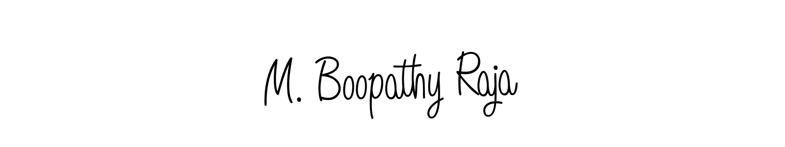 The best way (Angelique-Rose-font-FFP) to make a short signature is to pick only two or three words in your name. The name M. Boopathy Raja include a total of six letters. For converting this name. M. Boopathy Raja signature style 5 images and pictures png