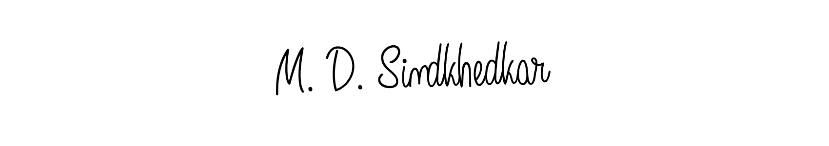 if you are searching for the best signature style for your name M. D. Sindkhedkar. so please give up your signature search. here we have designed multiple signature styles  using Angelique-Rose-font-FFP. M. D. Sindkhedkar signature style 5 images and pictures png