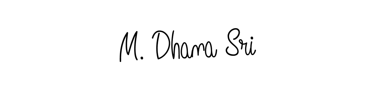 How to Draw M. Dhana Sri signature style? Angelique-Rose-font-FFP is a latest design signature styles for name M. Dhana Sri. M. Dhana Sri signature style 5 images and pictures png