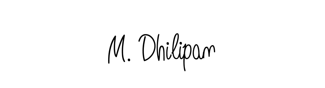 Design your own signature with our free online signature maker. With this signature software, you can create a handwritten (Angelique-Rose-font-FFP) signature for name M. Dhilipan. M. Dhilipan signature style 5 images and pictures png