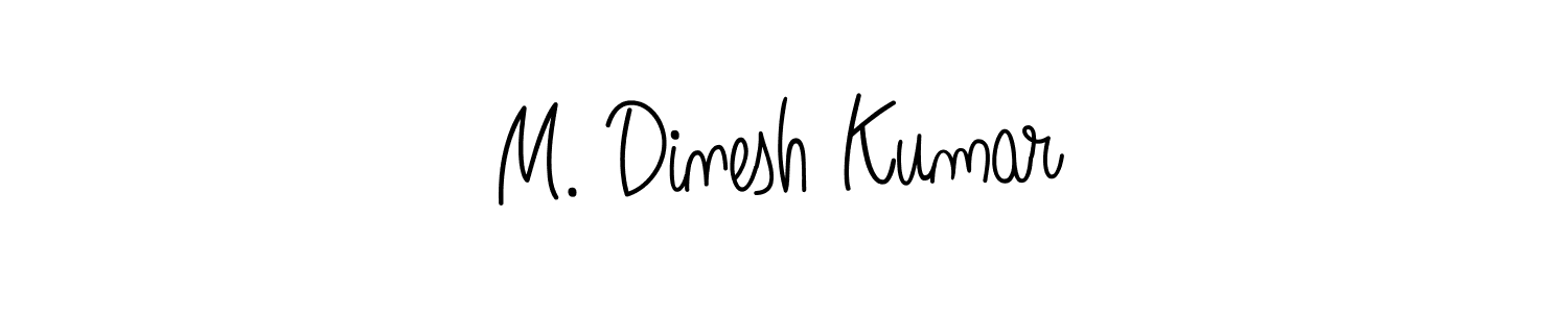 Design your own signature with our free online signature maker. With this signature software, you can create a handwritten (Angelique-Rose-font-FFP) signature for name M. Dinesh Kumar. M. Dinesh Kumar signature style 5 images and pictures png