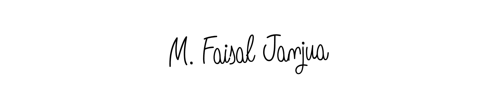 Use a signature maker to create a handwritten signature online. With this signature software, you can design (Angelique-Rose-font-FFP) your own signature for name M. Faisal Janjua. M. Faisal Janjua signature style 5 images and pictures png