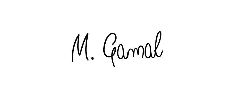 Use a signature maker to create a handwritten signature online. With this signature software, you can design (Angelique-Rose-font-FFP) your own signature for name M. Gamal. M. Gamal signature style 5 images and pictures png