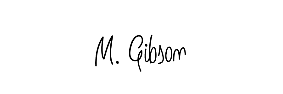Create a beautiful signature design for name M. Gibson. With this signature (Angelique-Rose-font-FFP) fonts, you can make a handwritten signature for free. M. Gibson signature style 5 images and pictures png