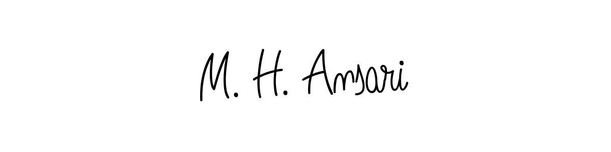 How to make M. H. Ansari name signature. Use Angelique-Rose-font-FFP style for creating short signs online. This is the latest handwritten sign. M. H. Ansari signature style 5 images and pictures png