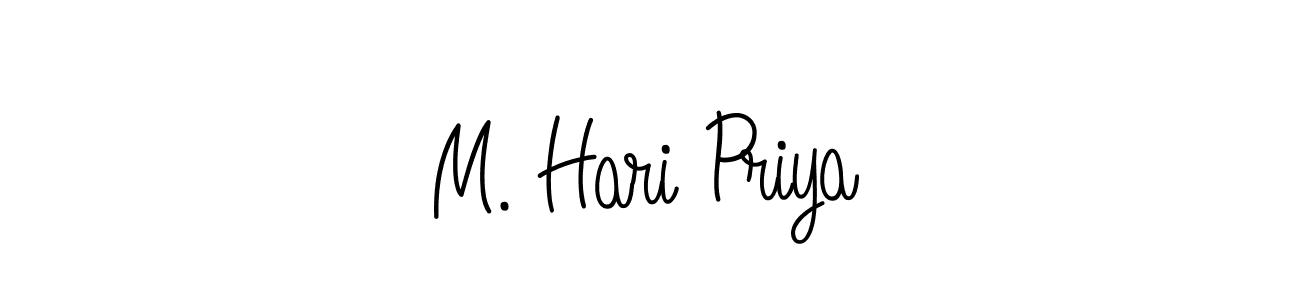 How to make M. Hari Priya name signature. Use Angelique-Rose-font-FFP style for creating short signs online. This is the latest handwritten sign. M. Hari Priya signature style 5 images and pictures png