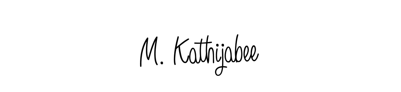 How to Draw M. Kathijabee signature style? Angelique-Rose-font-FFP is a latest design signature styles for name M. Kathijabee. M. Kathijabee signature style 5 images and pictures png