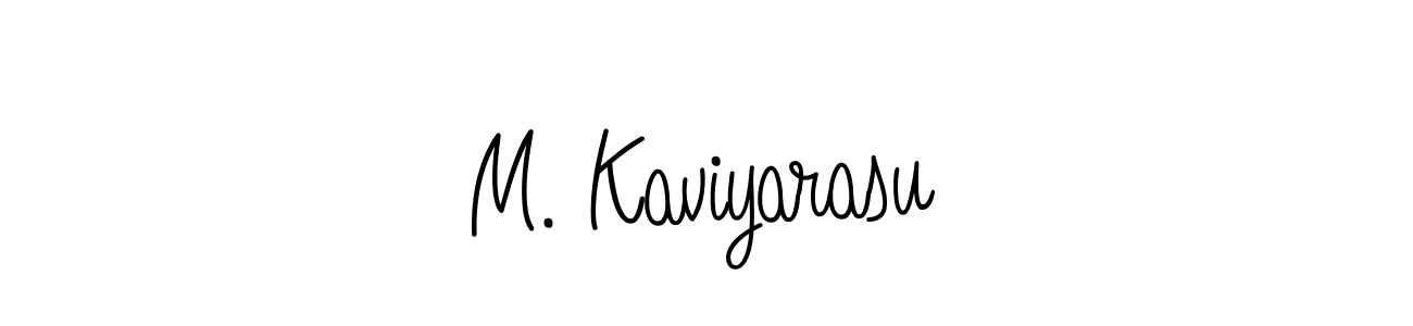 How to make M. Kaviyarasu name signature. Use Angelique-Rose-font-FFP style for creating short signs online. This is the latest handwritten sign. M. Kaviyarasu signature style 5 images and pictures png