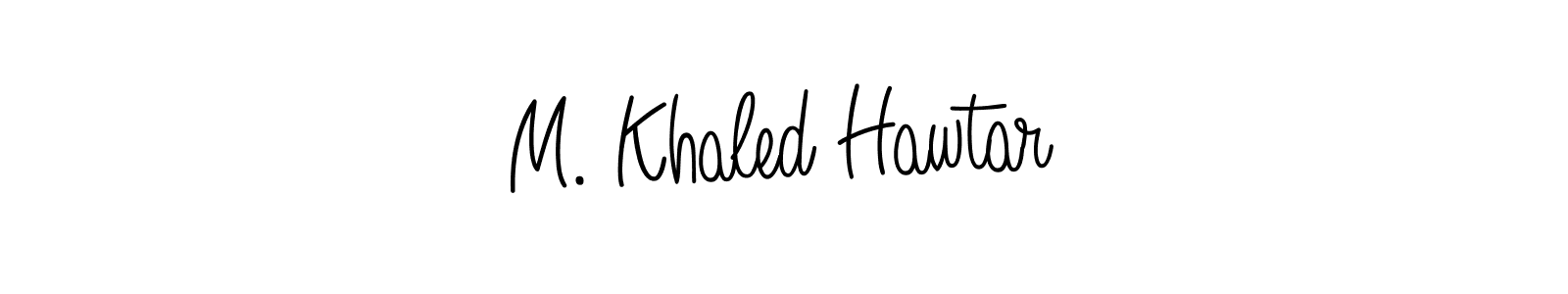 How to make M. Khaled Hawtar name signature. Use Angelique-Rose-font-FFP style for creating short signs online. This is the latest handwritten sign. M. Khaled Hawtar signature style 5 images and pictures png