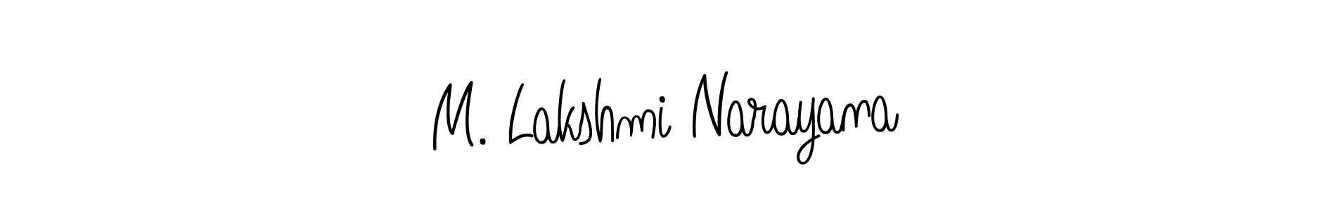 Also we have M. Lakshmi Narayana name is the best signature style. Create professional handwritten signature collection using Angelique-Rose-font-FFP autograph style. M. Lakshmi Narayana signature style 5 images and pictures png