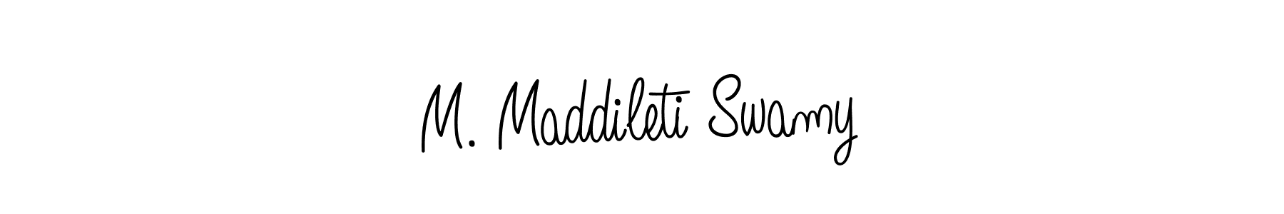 Make a beautiful signature design for name M. Maddileti Swamy. With this signature (Angelique-Rose-font-FFP) style, you can create a handwritten signature for free. M. Maddileti Swamy signature style 5 images and pictures png