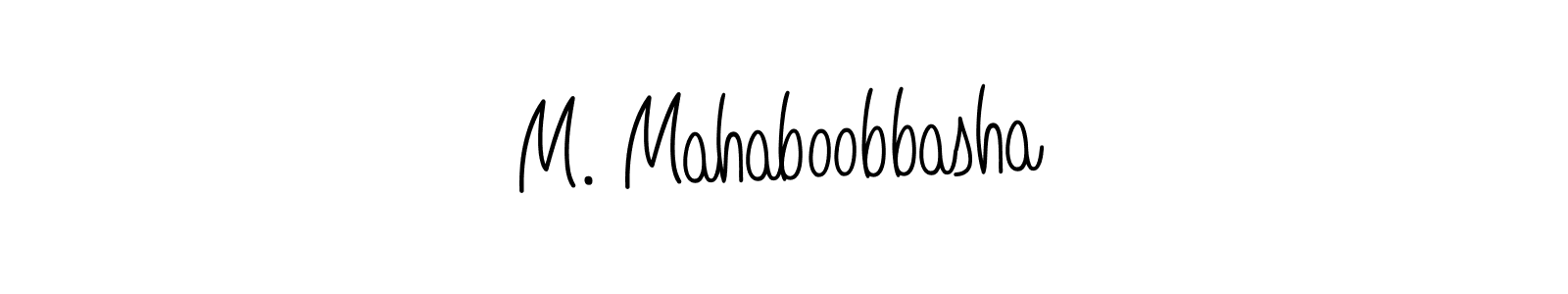 Design your own signature with our free online signature maker. With this signature software, you can create a handwritten (Angelique-Rose-font-FFP) signature for name M. Mahaboobbasha. M. Mahaboobbasha signature style 5 images and pictures png