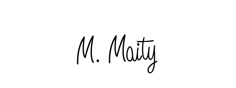 Make a beautiful signature design for name M. Maity. With this signature (Angelique-Rose-font-FFP) style, you can create a handwritten signature for free. M. Maity signature style 5 images and pictures png