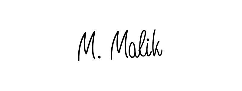 M. Malik stylish signature style. Best Handwritten Sign (Angelique-Rose-font-FFP) for my name. Handwritten Signature Collection Ideas for my name M. Malik. M. Malik signature style 5 images and pictures png