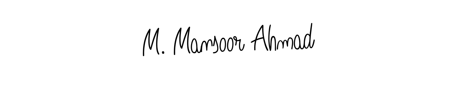 This is the best signature style for the M. Mansoor Ahmad name. Also you like these signature font (Angelique-Rose-font-FFP). Mix name signature. M. Mansoor Ahmad signature style 5 images and pictures png