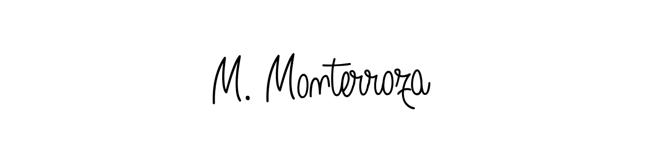 Make a short M. Monterroza signature style. Manage your documents anywhere anytime using Angelique-Rose-font-FFP. Create and add eSignatures, submit forms, share and send files easily. M. Monterroza signature style 5 images and pictures png
