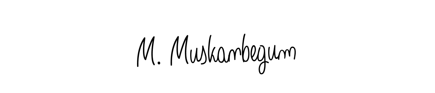 Create a beautiful signature design for name M. Muskanbegum. With this signature (Angelique-Rose-font-FFP) fonts, you can make a handwritten signature for free. M. Muskanbegum signature style 5 images and pictures png