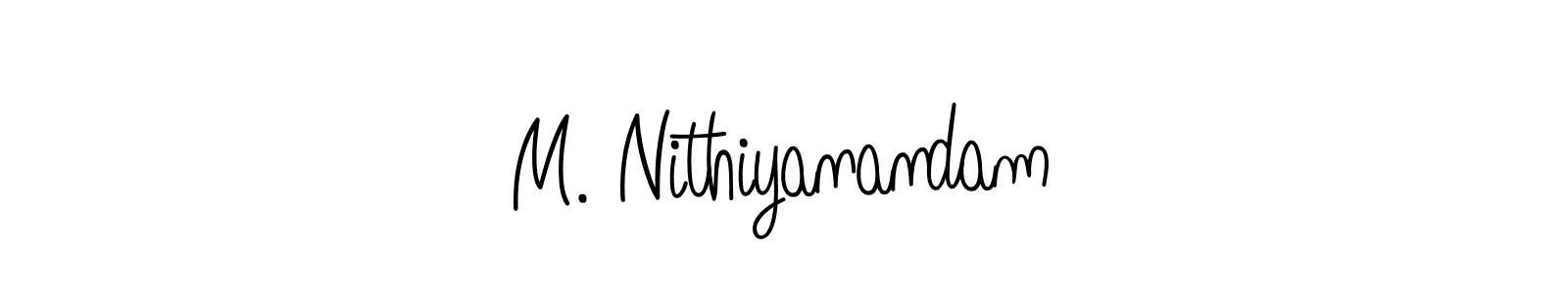 M. Nithiyanandam stylish signature style. Best Handwritten Sign (Angelique-Rose-font-FFP) for my name. Handwritten Signature Collection Ideas for my name M. Nithiyanandam. M. Nithiyanandam signature style 5 images and pictures png