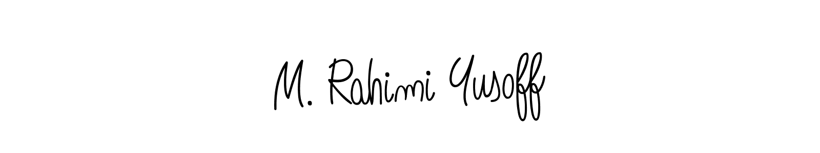 Similarly Angelique-Rose-font-FFP is the best handwritten signature design. Signature creator online .You can use it as an online autograph creator for name M. Rahimi Yusoff. M. Rahimi Yusoff signature style 5 images and pictures png