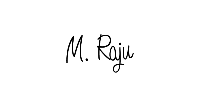 Make a beautiful signature design for name M. Raju. With this signature (Angelique-Rose-font-FFP) style, you can create a handwritten signature for free. M. Raju signature style 5 images and pictures png