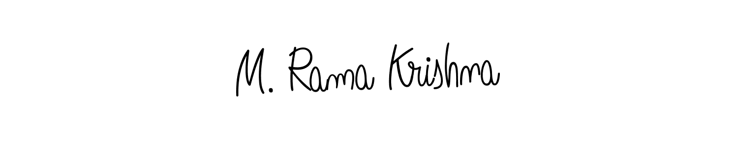 Angelique-Rose-font-FFP is a professional signature style that is perfect for those who want to add a touch of class to their signature. It is also a great choice for those who want to make their signature more unique. Get M. Rama Krishna name to fancy signature for free. M. Rama Krishna signature style 5 images and pictures png