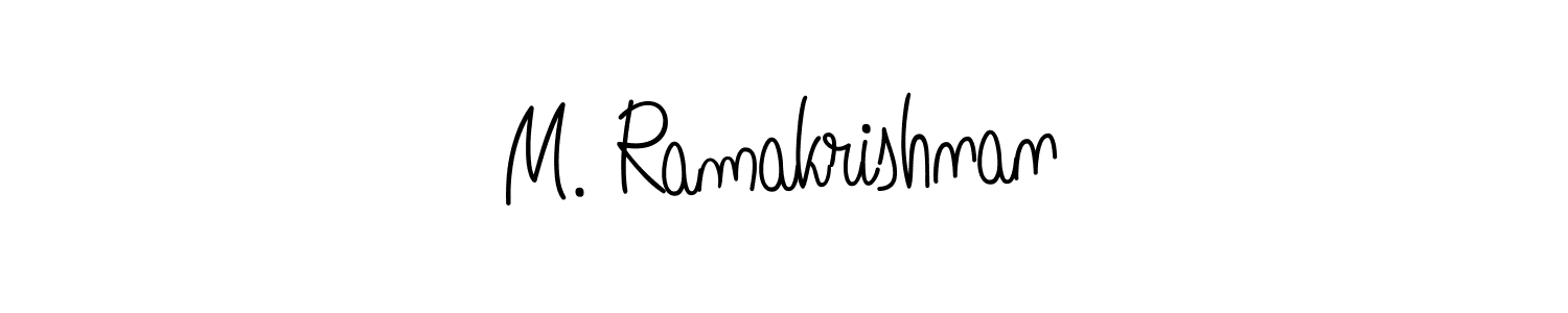 Similarly Angelique-Rose-font-FFP is the best handwritten signature design. Signature creator online .You can use it as an online autograph creator for name M. Ramakrishnan. M. Ramakrishnan signature style 5 images and pictures png