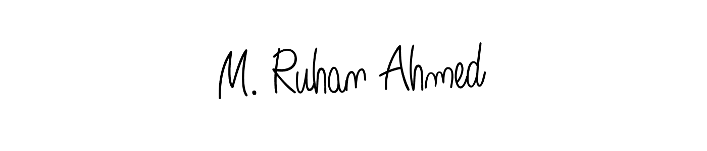 if you are searching for the best signature style for your name M. Ruhan Ahmed. so please give up your signature search. here we have designed multiple signature styles  using Angelique-Rose-font-FFP. M. Ruhan Ahmed signature style 5 images and pictures png