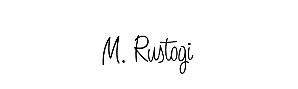 if you are searching for the best signature style for your name M. Rustogi. so please give up your signature search. here we have designed multiple signature styles  using Angelique-Rose-font-FFP. M. Rustogi signature style 5 images and pictures png