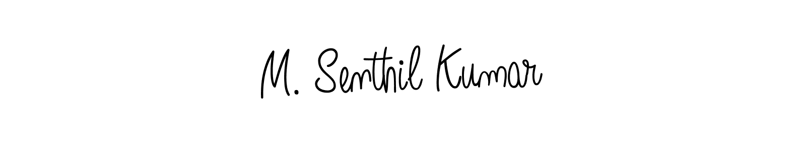 M. Senthil Kumar stylish signature style. Best Handwritten Sign (Angelique-Rose-font-FFP) for my name. Handwritten Signature Collection Ideas for my name M. Senthil Kumar. M. Senthil Kumar signature style 5 images and pictures png