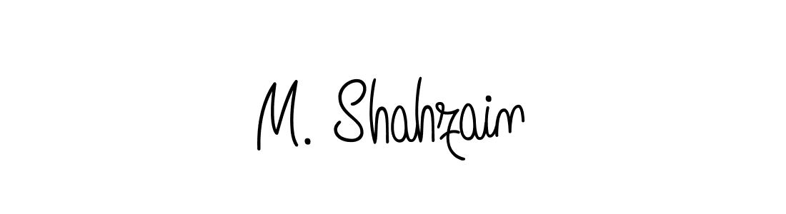 The best way (Angelique-Rose-font-FFP) to make a short signature is to pick only two or three words in your name. The name M. Shahzain include a total of six letters. For converting this name. M. Shahzain signature style 5 images and pictures png