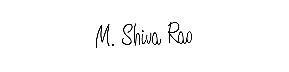 Use a signature maker to create a handwritten signature online. With this signature software, you can design (Angelique-Rose-font-FFP) your own signature for name M. Shiva Rao. M. Shiva Rao signature style 5 images and pictures png