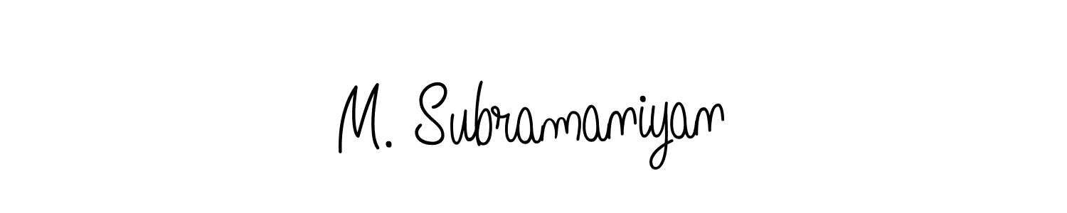 if you are searching for the best signature style for your name M. Subramaniyan. so please give up your signature search. here we have designed multiple signature styles  using Angelique-Rose-font-FFP. M. Subramaniyan signature style 5 images and pictures png