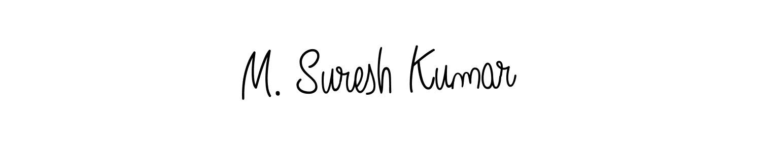 How to make M. Suresh Kumar name signature. Use Angelique-Rose-font-FFP style for creating short signs online. This is the latest handwritten sign. M. Suresh Kumar signature style 5 images and pictures png