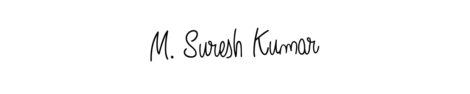 How to make M. Suresh Kumar name signature. Use Angelique-Rose-font-FFP style for creating short signs online. This is the latest handwritten sign. M. Suresh Kumar signature style 5 images and pictures png