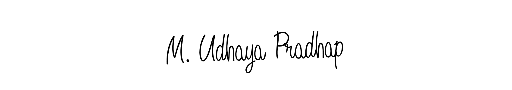 How to make M. Udhaya Pradhap name signature. Use Angelique-Rose-font-FFP style for creating short signs online. This is the latest handwritten sign. M. Udhaya Pradhap signature style 5 images and pictures png
