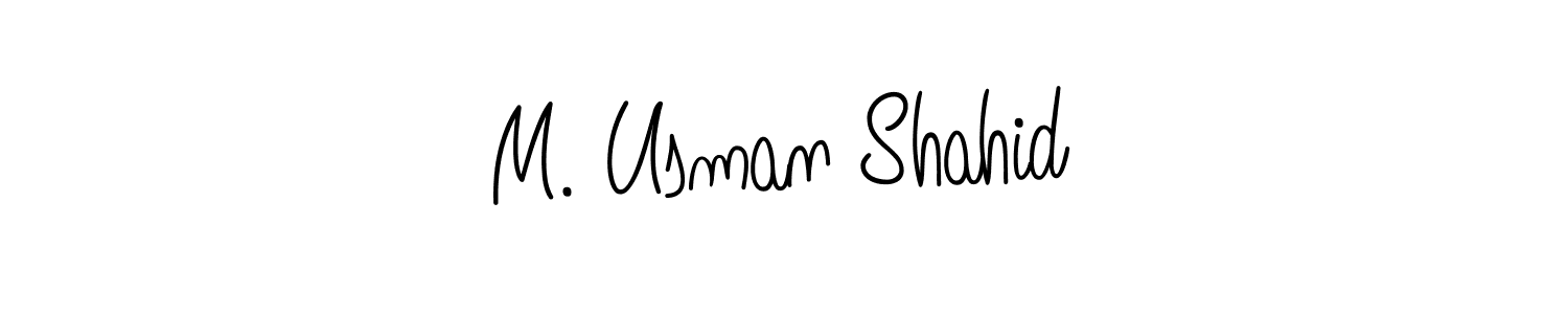 Design your own signature with our free online signature maker. With this signature software, you can create a handwritten (Angelique-Rose-font-FFP) signature for name M. Usman Shahid. M. Usman Shahid signature style 5 images and pictures png