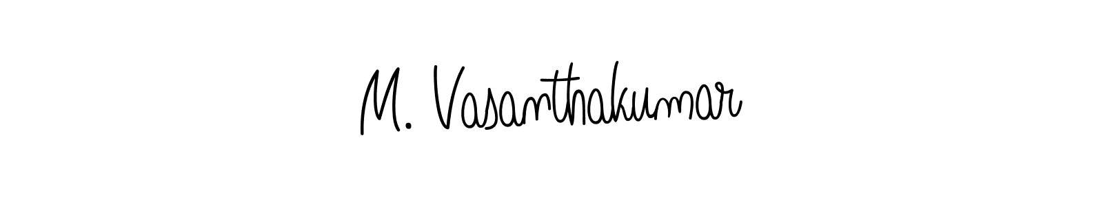 Make a beautiful signature design for name M. Vasanthakumar. With this signature (Angelique-Rose-font-FFP) style, you can create a handwritten signature for free. M. Vasanthakumar signature style 5 images and pictures png