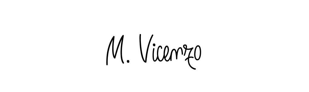 Create a beautiful signature design for name M. Vicenzo. With this signature (Angelique-Rose-font-FFP) fonts, you can make a handwritten signature for free. M. Vicenzo signature style 5 images and pictures png