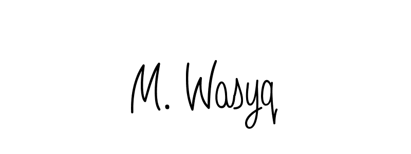 Create a beautiful signature design for name M. Wasyq. With this signature (Angelique-Rose-font-FFP) fonts, you can make a handwritten signature for free. M. Wasyq signature style 5 images and pictures png