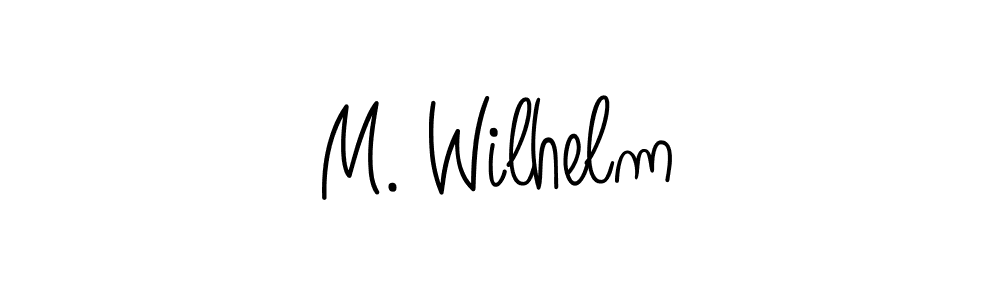 You should practise on your own different ways (Angelique-Rose-font-FFP) to write your name (M. Wilhelm) in signature. don't let someone else do it for you. M. Wilhelm signature style 5 images and pictures png